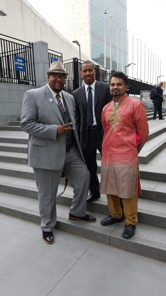 Dr. David Anderson at the United Nations with his team from Bridgeway Community Church.