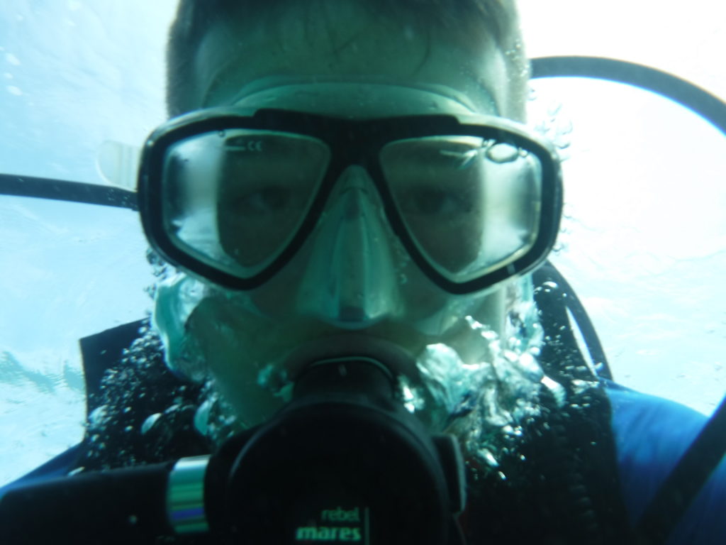 Annapolis, Maryland student, Zane Hodgkins, seen enjoying underwater adventures.