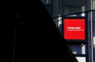 FILE PHOTO: A logo of Toshiba Corp is seen outside an electronics retail store in Tokyo, Japan, February 14, 2017.      REUTERS/Toru Hanai/File Photo