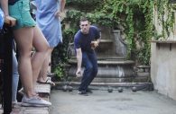 WASHINGTON - Trey Long sends the bocce ball rolling down the court at Vinoteca, a bar near Pleasant Plains in the nation's capital. (Zach Selby/Capital News Service)