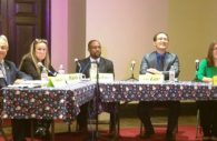 At the recent Route One Corridor Debate, Howard County Council candidates seated left to right: Raj Kathuria (Dist 1-R), Liz Walsh (Dist 1-D), Opel Jones (Dist 2-D), John Liao (Dist 2-R), and Christiana Rigby (Dist 3-D).
