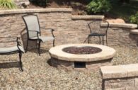 Outdoor living area with fire pit. (Photo provided by Carroll Landscaping)