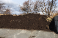 A pile of Maryland State Highway Administration compost, made from deer carcasses, manure and wood chips. (Courtesy of Charlie Gischlar/Maryland State Highway Administration)