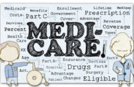 Drawing of Medicare with Stick Men and Clipping Path