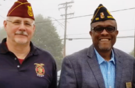 Unidentified veterans at 2018 Harriett Tubman School Memorial Day Flag Raising.