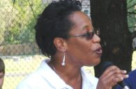 Dr. Genee Varlack in File Photo (2011 or 2012) at Guilford Elementary School during an outdoor student music festival. Photo by Ricardo Whitaker