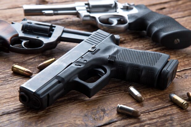 In the four cases represented in this article, HCPD recovered firearms  used by youth in the commission of a crime. (The stock photo is not a picture of actual guns recovered.